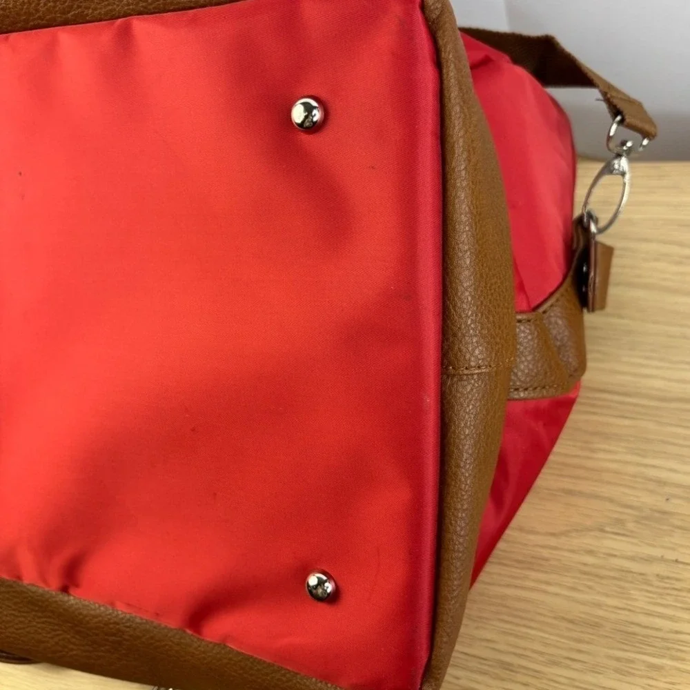 Hard‎ Rock Hotel Atlantic City Duffel Bag Large Red Brown Travel Luggage Rare